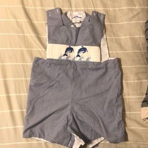 Toddler Dolphin Smocked Outfit